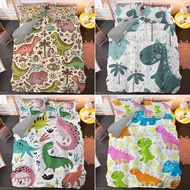 Cartoon Dinosaur Bedding Set Twin Queen King Size Boho Comforter Duvet Quilt Cover and Pillowcase So