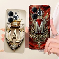 ITEL A80 A671LC A671L Case ITEL A80 Cover Luxury A-Z Letters 2D Painted Silicone Casing