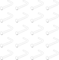 20 Nose Perforated Screws Transparent Nose 18/20/22g 7mm Nose Ring Acrylic Retainer Invisible Biofle