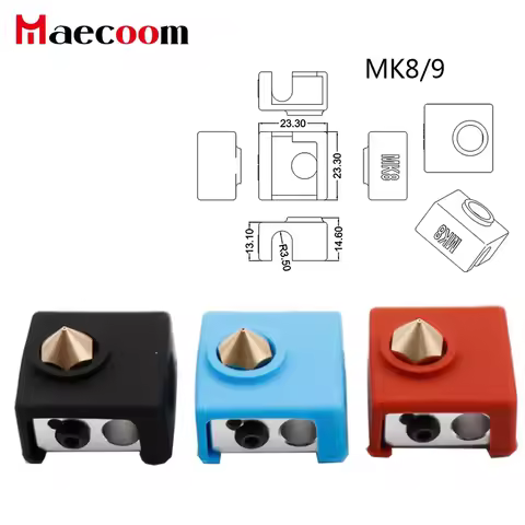 10pcs MK8 Silicone Sock Protective Cover Case To Heated Block J-head Hotend MK8 Extruder Heater Bloc