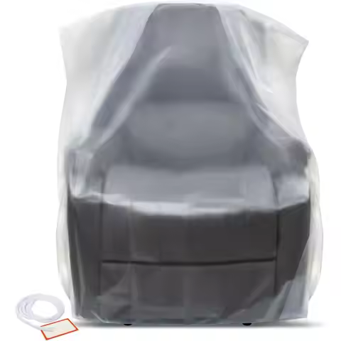 Heavy-Duty Clear Chair Cover - Water and Dust Resistant Moving Bag for Armchairs and Recliners, 64x4