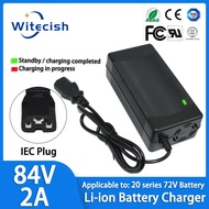 72V 2A Li-ion Charger 84V 20S 20AH Li ion  Lithium Battery Charger 72V2A 3pin XT60 DC