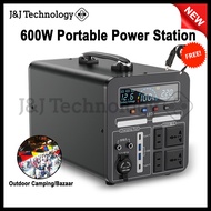 JNJ Technology 600W Portable Power Station AC 220V Large Capacity Battery Generator Powerbank Campin