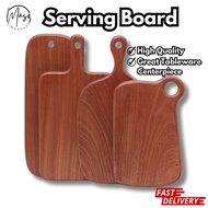 Wood Board - High Quality Ebony Wood, Cheese Board, Serving Platter Tray, Wood Tray Paddle Design