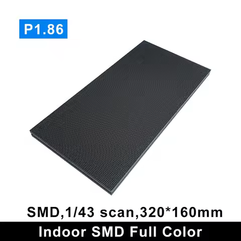 P1.86 Indoor Full Color LED Panel Screen 320x160mm LED Display Module 172x86 Pixels 1/43 Scan for LE