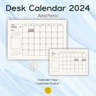 2024 PLANNER Desk Calendar/2024 Note Calendar/Contemporary Calendar/Office Calendar/2024 PLANNER/Sitting Calendar/3-Uduk AESTHETIC Desk Calendar 2024