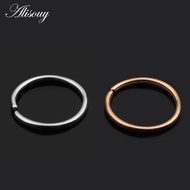 Alisouy 1PC 18G Captive Ring Surgical Steel Bead Circular Piercing Nose Ring Septum Nose Hoops Segme