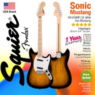 Squier® Sonic Mustang SS กีตาร์ไฟฟ้า ทรง Mustang 22 เฟรต  ปิีกอัพ Single Coil ⭐Fender USA Design⭐