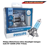 Philips WhiteVision Ultra Headlight halogen bulb H7 4200K