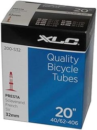XLC Bicycle Inner Tube 20 x 1.5/2.5 40/62-406 SV 32 mm Black 20 x 1.5