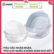Vietnamese-Japanese 2-layer hokori square basket set, thick, beautiful, durable, sturdy, convenient 
