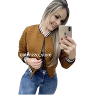Women's Varsity Jacket Diamond Bomber Jacket - Korean Oversized Women's Cropped Jacket - Women's Jac