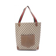 [มือสอง] กระเป๋าถือ Gucci รุ่น GG Plus Sherry Line เก่า ไซส์ 47・02・4120 สีเบจ/น้ำตาล วัสดุผ้าแคนวาสเ