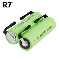 AAA Rechargeable Battery 1.2V 800mAh Ni-MH Nimh Cell Green Shell with Welding Tabs for Philips Electric Shaver Toothbrush Razor