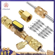 【jcyepw3j】R410A R22 Valve Core Remover Installer Tool with Dual Size SAE 1/4 & 5/16 Port for R404A R