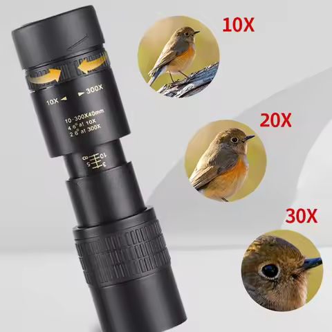 10-300X40 Zoom Len Spin Monoculars Mini Long Range Spyglass Telescope HD Outdoor Mobile Phone Photo 