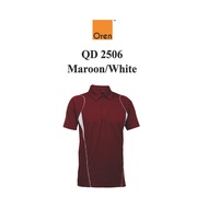 SUNBEAR.com.my Oren Sport QD2506 Maroon/White Quick Dry Polo Dri Fit Cotton Microfiber Unisex Collar