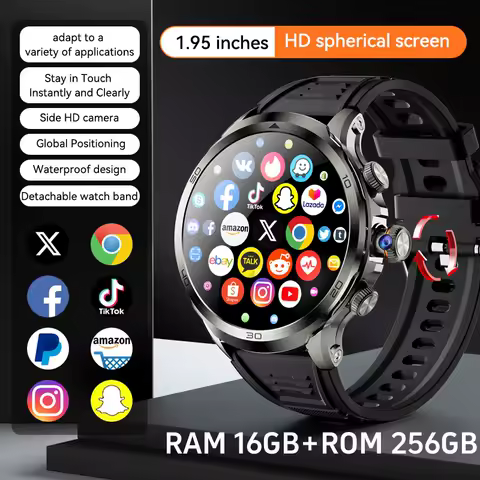 GoldenSpike 16GB+256GB Smart Watches Android 5G LTE Smartwatch With 900W Rotary Camera GPS WIFI Sim 