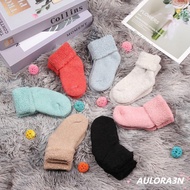 AULORA3N Kids Woolen Socks Toddler Candy Colors Comfortable Snow Floor Socks
