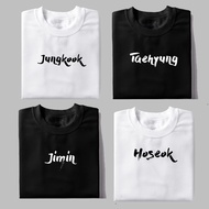 BT21 NAMES Design Graphic Printed Tees White Black Tshirt for TEENS MEN WOMAN UNISEX