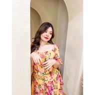 Bright Yellow Floral Dress_yellow Dr