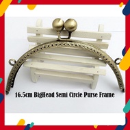 16.5cm BigHead Curve Shape Bronze Purse Frame / Kisslock Kiss Lock Frame Kiss Lock Handbag Kiss Lock