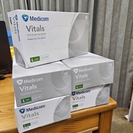 特價 Medicom Vitals Vinyl Single Use Gloves L 透明手套大碼 一盒 100s