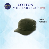 ARMY MILITARY PLAIN CAP TOPI CP2172 ARMY GREEN ARMY CAP 100% COTTON UNISEX OREN SPORT