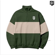 PLATINUM WORLD Sweatshirt Crewneck HALF ZIPP Rugby Couple Men - Women HK Premium Quality S8