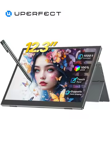 UPERFECT Touch Portable Monitor 12.3 Inch External Display With Stylus For Office Study Travel Secon