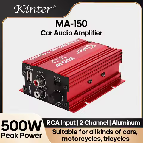 KINTER 12V Audio HiFi Stereo 2 Channel Surround Sound Mini Power AMP With USB Charging MA150 Amplifi