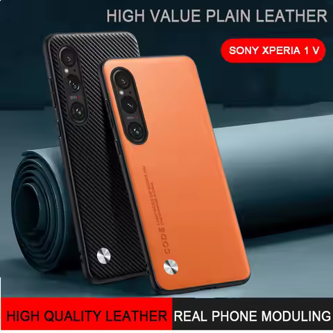 For Sony Xperia 1 V Plain Leather Case TPU Pure Color Cover Sony Xperia 1 VI Shockproof Phone Case S