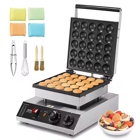SucceBuy Electric Waffle Maker 25PCS Mini Dutch Pancake Maker Dorayaki Machine Waffreras Kitchen Hom