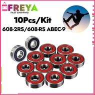 10Pcs/Kit Skateboard Bearings 608-2RS 608-RS ABEC-9 High Carbon Steel Miniature Motor Skate Bearings