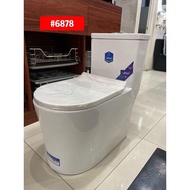 Uleya Toilet 6878 - 1pc water closet / Modern Toilet / Dual flush /Soft Closing / Free Fittings
