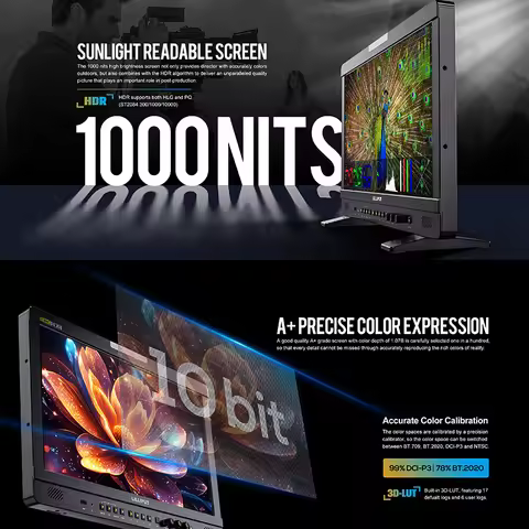 LILLIPUT UQ19 Camera Monitor 18.4inch Screen 8K HDR Display 1000Nits Director Monitor for Outdoor Fi