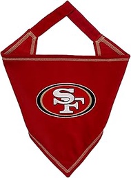 Pets First NFL SAN Francisco 49ERS TIE Bandana, Small/Medium. Dog Bandana Scarf Bib for Pet Cat Dog.