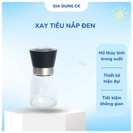 Pepper grinder, pepper grinder, sharp blade pepper grinder, transparent glass bottle