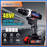 ∈3 months warranty 48V drill wall Hammer impact drill Rechargeable Drill Cordless  Rechargeable 1or2