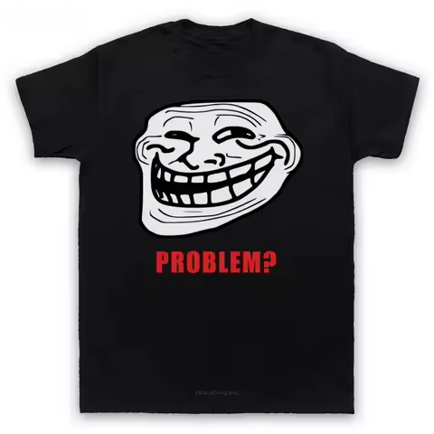 TROLLFACE MEME RAGE COMIC FUNNY TROLL JOKE INTERNET Mens 100% Cotton Harajuku T-Shirt TEE Shirt for 