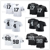 Same Day DeliveryRaiders Raiders Raiders#4 CARR 17 # ADAMS 98#CROSBY  Rugby Jersey 7PIG