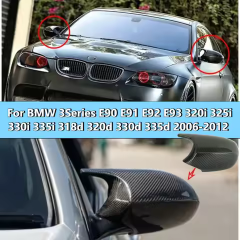 For BMW 3Series E90 E91 E92 E93 320i 325i 330i 335i 318d 320d 330d 335d 06-12 Bull Horn Rearview Mir