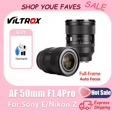 Viltrox 50mm F1.4 PRO Auto Focus Full Frame Large Aperture Cameras Lens with HyperVCM Motor for Sony