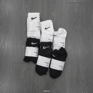 Nike Everyday Cushion Crew 長襪/中筒襪/短襪 白黑 三雙一組