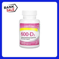 21st Century 600+D3 Calcium & Vitamin D3 Supplement