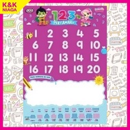 POSTER BELAJAR MENULIS 123 POSTER PENDIDIKAN KANAK KANAK ANA MUSLIM