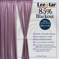 Langsir Naco (1Mx1.3M) Ready Made Curtain!!Siap Jahit Langsir,Langsir RAYA Kain Tebal 80% Blackout (2 IN 1)-G4-PasPurple