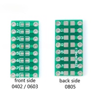 20Pcs/5pcs 0805 0603 0402 SMD SMT to Turn DIP Adapter Converter Capacitor Resistor LED Pinboard FR4 
