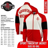 PUTIH MERAH HITAM KATUN Jacket XS-5XL Houston Rockets NBA Basketball Western Conference Team Trackto