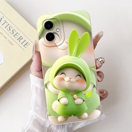 เคส A06 A05สำหรับ Samsung Galaxy เคสโทรศัพท์ TPU แบบน่มเคสลายการ์ตูนกระต่ายมีความสุขน่ารักสำหรับ Sam